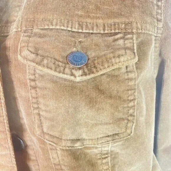 Aeropostale Womens Chocolate Brown  Fine Corduroy Jacket Size M Trucker Jacket - Picture 4 of 11